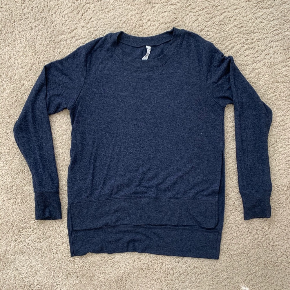 Alo Yoga Glimpse Sweater Blue Size Small